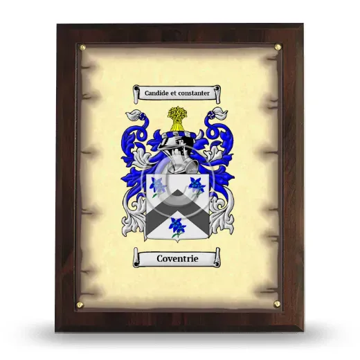 Coventrie Coat of Arms Plaque