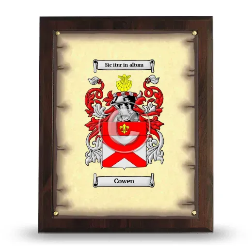 Cowen Coat of Arms Plaque