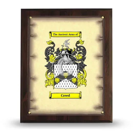 Creed Coat of Arms Plaque