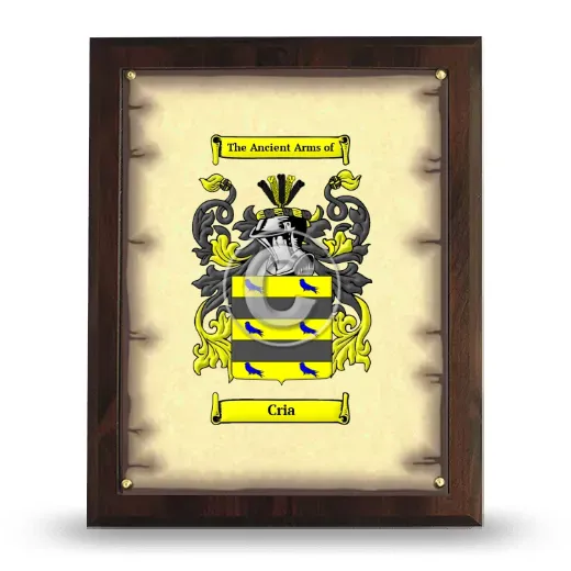 Cria Coat of Arms Plaque