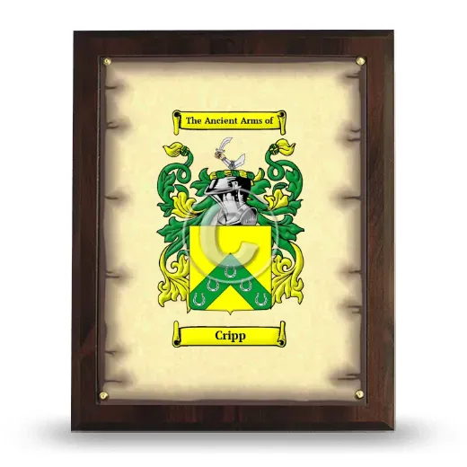 Cripp Coat of Arms Plaque