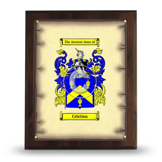 Cristian Coat of Arms Plaque