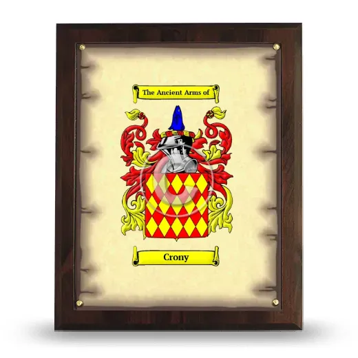 Crony Coat of Arms Plaque
