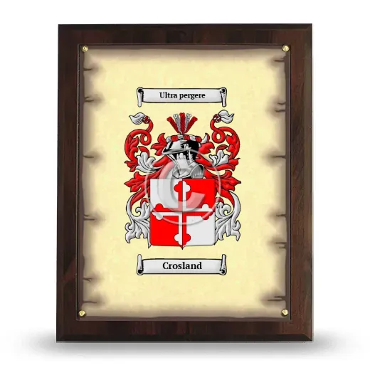 Crosland Coat of Arms Plaque