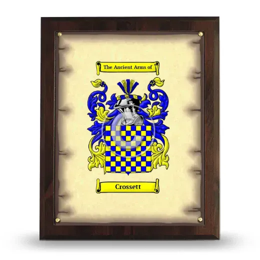 Crossett Coat of Arms Plaque