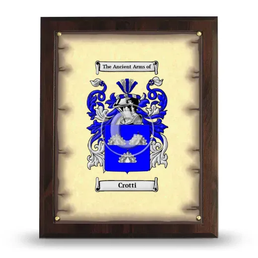 Crotti Coat of Arms Plaque