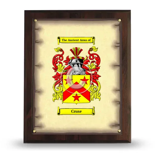 Cruse Coat of Arms Plaque