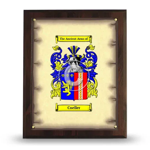 Cueller Coat of Arms Plaque