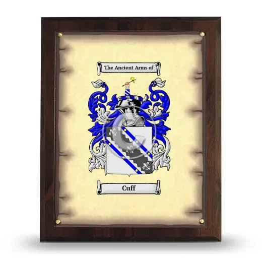 Cuff Coat of Arms Plaque