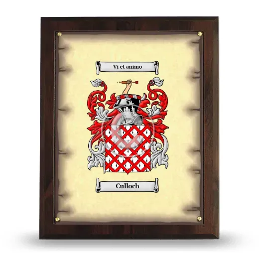 Culloch Coat of Arms Plaque