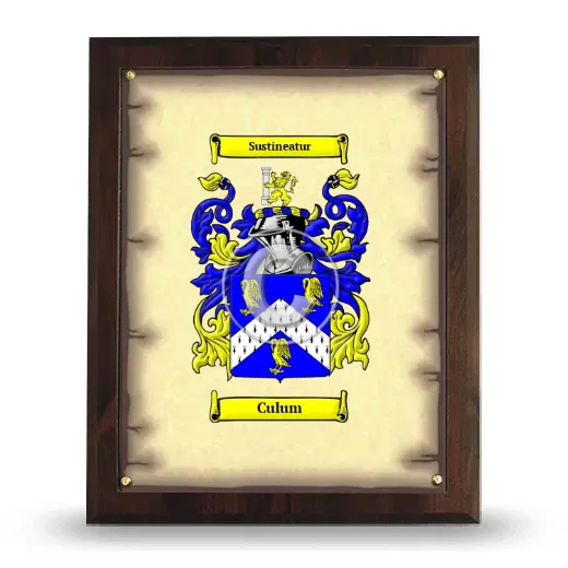Culum Coat of Arms Plaque