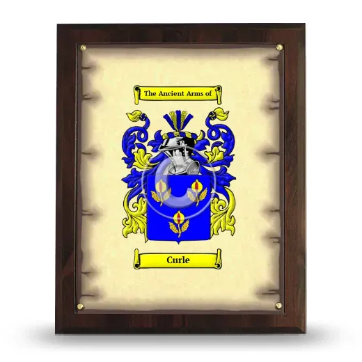 Curle Coat of Arms Plaque