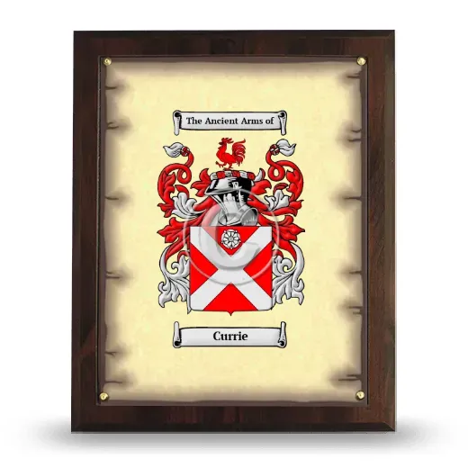 Currie Coat of Arms Plaque
