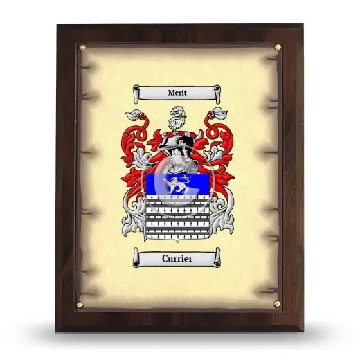 Currier Coat of Arms Plaque