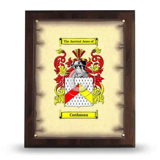 Cushman Coat of Arms Plaque