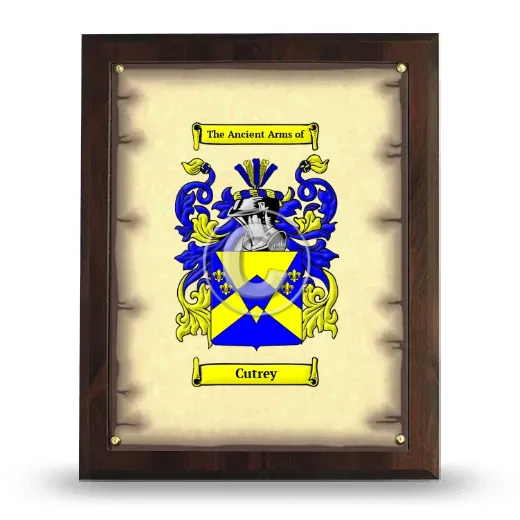 Cutrey Coat of Arms Plaque