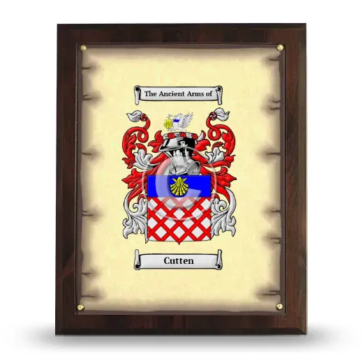 Cutten Coat of Arms Plaque