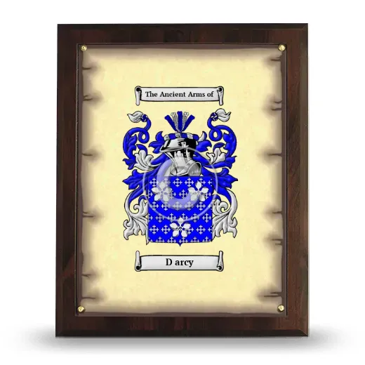D arcy Coat of Arms Plaque