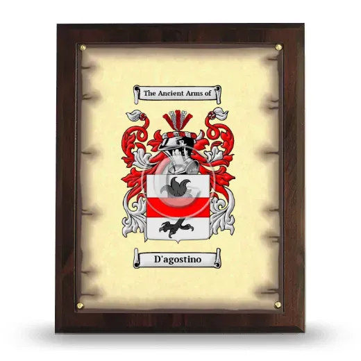 D'agostino Coat of Arms Plaque