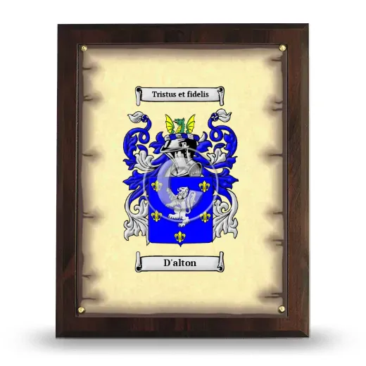 D'alton Coat of Arms Plaque