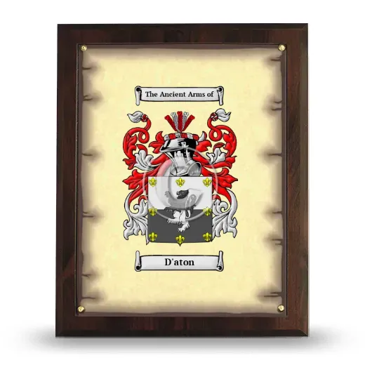 D'aton Coat of Arms Plaque