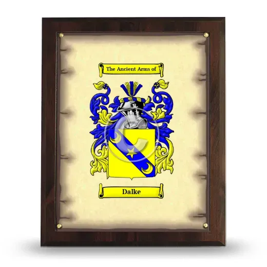 Dalke Coat of Arms Plaque