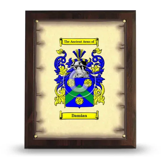 Damian Coat of Arms Plaque
