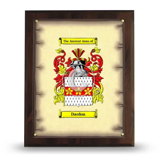 Dardon Coat of Arms Plaque
