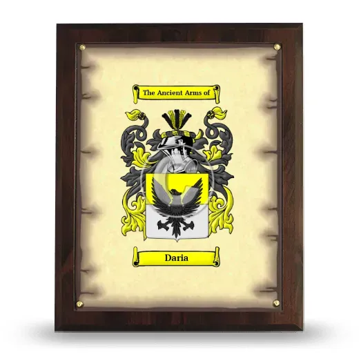Daria Coat of Arms Plaque