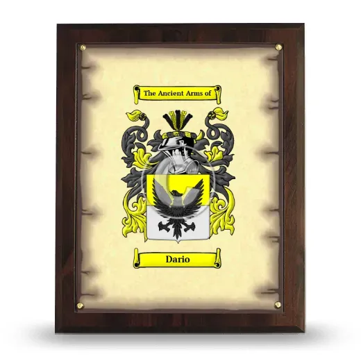 Dario Coat of Arms Plaque