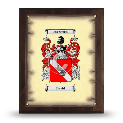 David Coat of Arms Plaque