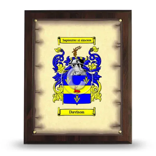Davison Coat of Arms Plaque