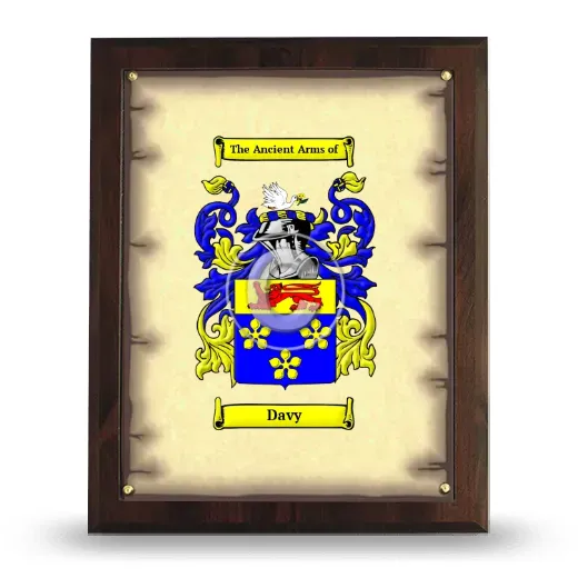 Davy Coat of Arms Plaque