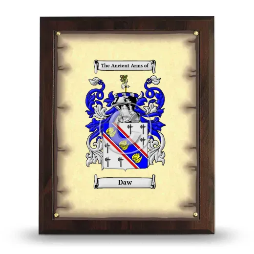 Daw Coat of Arms Plaque