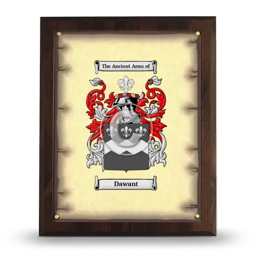 Dawant Coat of Arms Plaque
