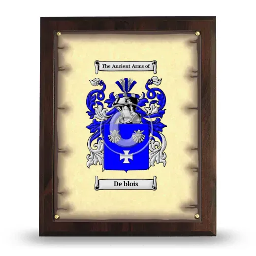 De blois Coat of Arms Plaque