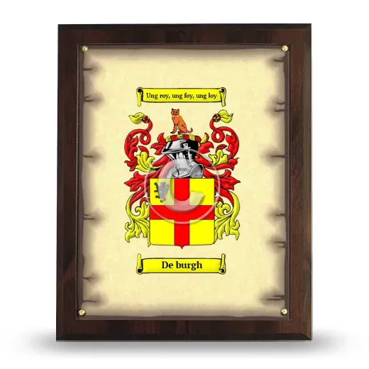 De burgh Coat of Arms Plaque