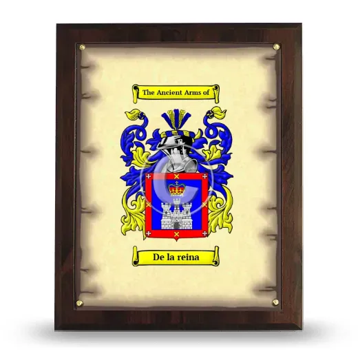 De la reina Coat of Arms Plaque