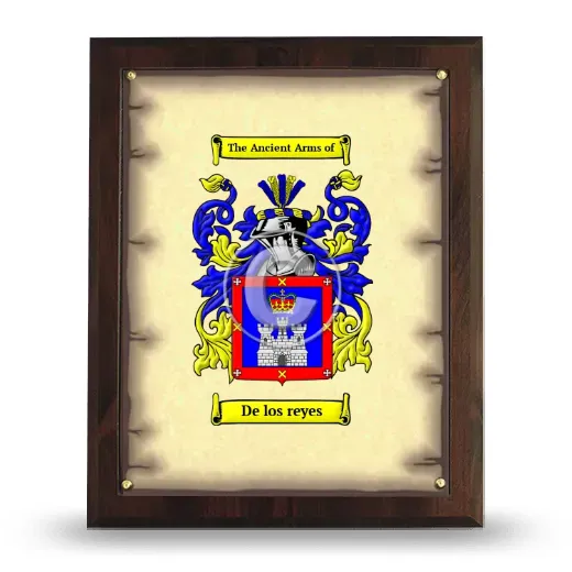 De los reyes Coat of Arms Plaque
