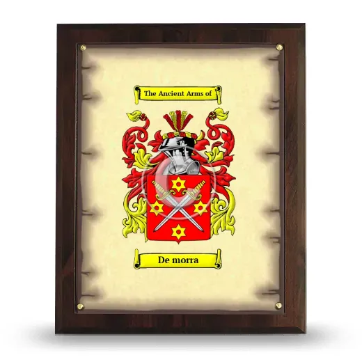 De morra Coat of Arms Plaque