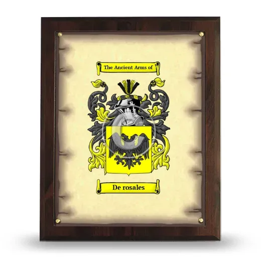 De rosales Coat of Arms Plaque