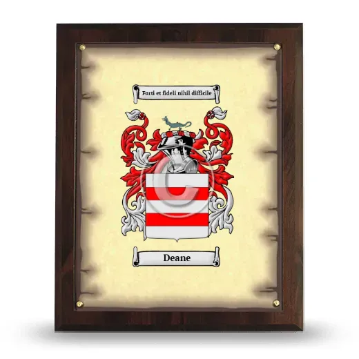 Deane Coat of Arms Plaque