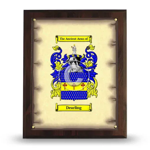 Dearling Coat of Arms Plaque