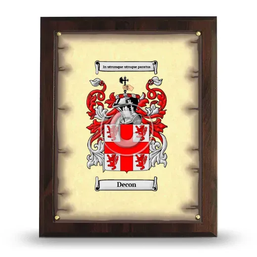 Decon Coat of Arms Plaque