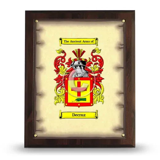 Decruz Coat of Arms Plaque
