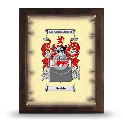 Deeble Coat of Arms Plaque