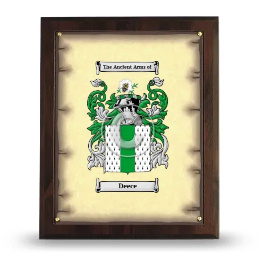 Deece Coat of Arms Plaque