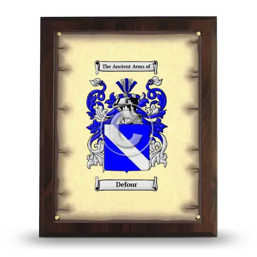 Defour Coat of Arms Plaque