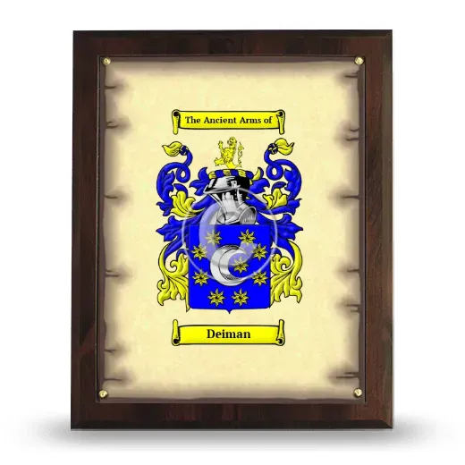Deiman Coat of Arms Plaque