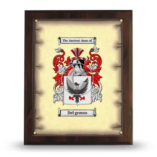 Del grosso Coat of Arms Plaque